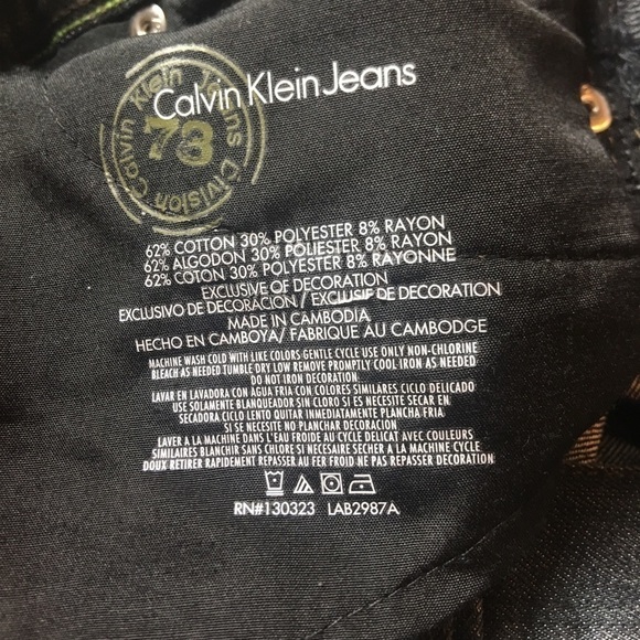 Calvin Klein rebel slim straight jeans size 10 - Picture 5 of 5